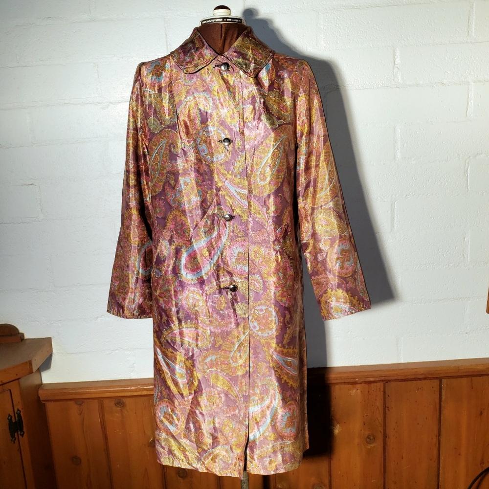 Vintage 1960s reversible rain coat L